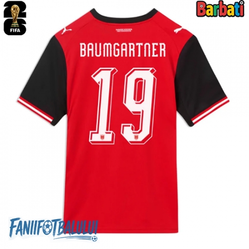 Austria Christoph Baumgartner #19 Tricou Fotbal Replică Mondial 2026 Barbati Acasa Austria Christoph Baumgartner #19 Tricou Fotbal Replică Mondial 2026 Barbati Acasa